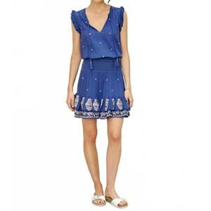 NEW M.A.B.E. mina emb dress in navy